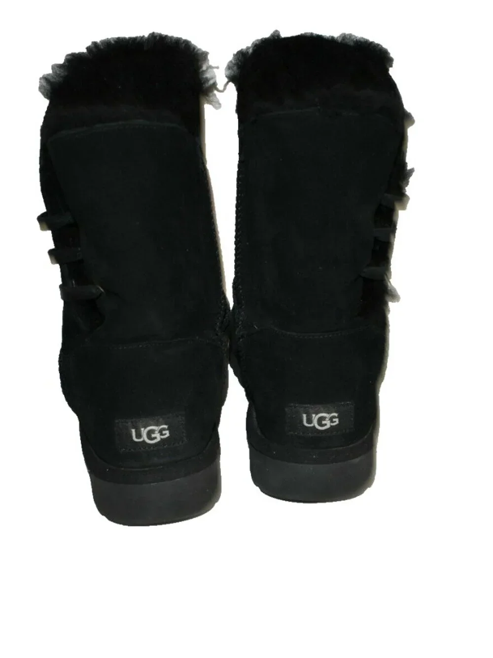 New! Ugg Constantine Genuine Lamb Shearling Lined Boot Black Sz 6 1018629 DD36